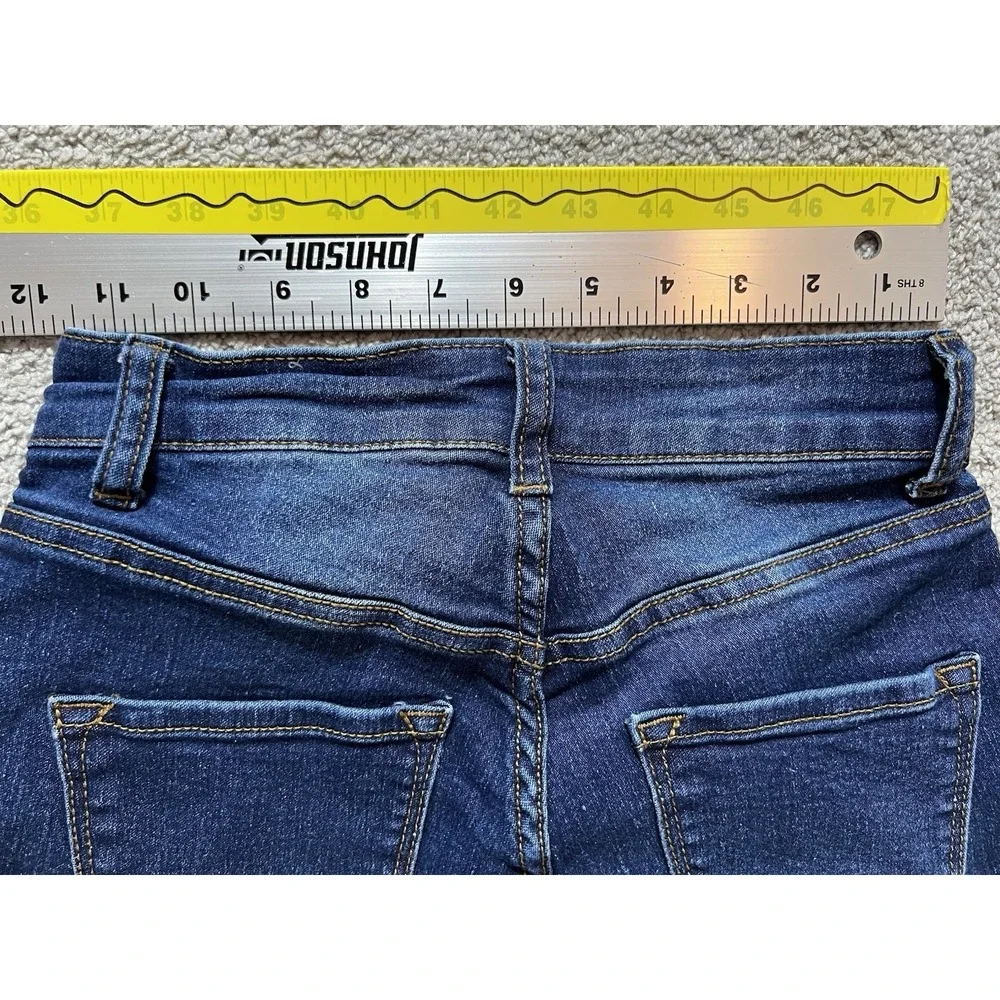 Fashion Nova Y2K Skinny Jeans Sz 1 Dark Blue Booty Shaping Stretchy #F Classic